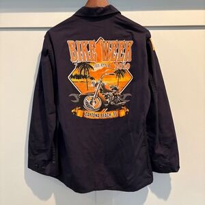 Bike Week Daytona Beach 2019 Upcycled Military Field Jacket USA Patch Medium